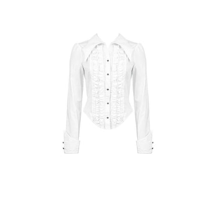 Dark in Love Queeny White Gothic Demon Shirt