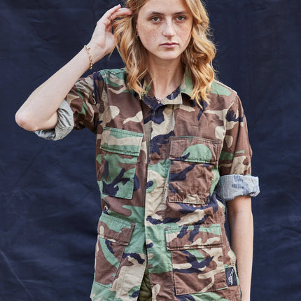 Party Back Shirt - Black Lace - Camo