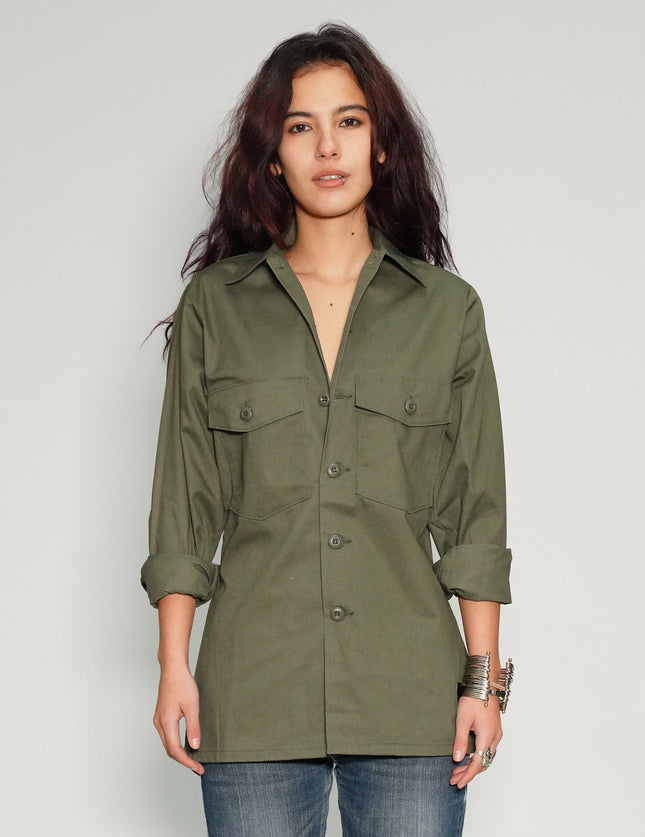 Party Back Shirt - Black Sequin - Khaki