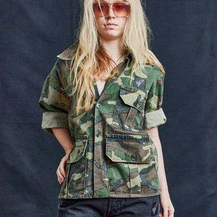 Party Back Shirt - Black Sequin - Camo