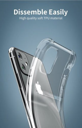 Soft TPU Clear Case With Card Slot - For iPhone 11