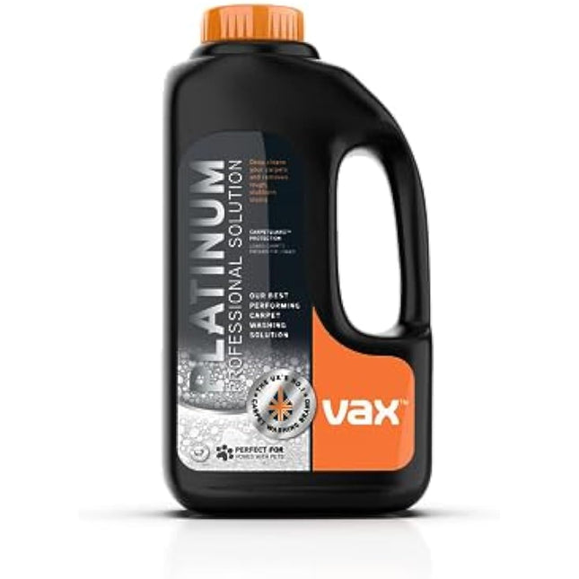 Vax Platinum Professional 1.5L Carpet Cleaner Solution, Stain Remover Shampoo, Rose Burst Scent, Neutralises Pet Odours, 1-9-139136, Charcoal