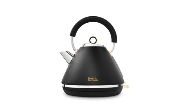 Morphy Richards Accents Pyramid Kettle, Soft Gold Collection, 1.5L, 3KW Rapid Boil, Removable Filter, 360 Cordless Base, Easy View Water Window, Matte