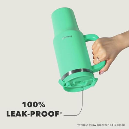 Contigo Streeterville Tumbler 1200 ml with Handle, Stainless Steel Vacuum Insulated Water Bottle with Straw and Lid, Cold for 29 Hours, Travel Mug, Thermal Flask, BPA Free