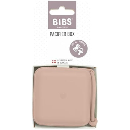 BIBS Pacifier Box with Strap. Soother Holder and Steriliser case. 100% BPA Free Food-Grade Material. Made in Denmark. Blush