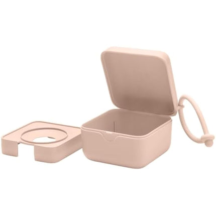 BIBS Pacifier Box with Strap. Soother Holder and Steriliser case. 100% BPA Free Food-Grade Material. Made in Denmark. Blush