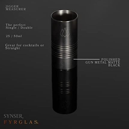 Whisky Glass Gift Set - Unique Luxury Welsh Whiskey Glass Tumbler UK Design with Cocktail Measure and Cooling Cubes