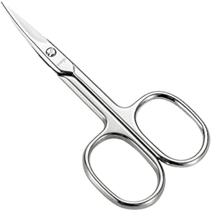 LIVINGO Premium Manicure Scissors Multi-Purpose Stainless Steel Cuticle Pedicure Beauty Grooming Kit for Nail, Toenail, Eyebrow, Eyelash, Dry Skin Curved Blade 9cm