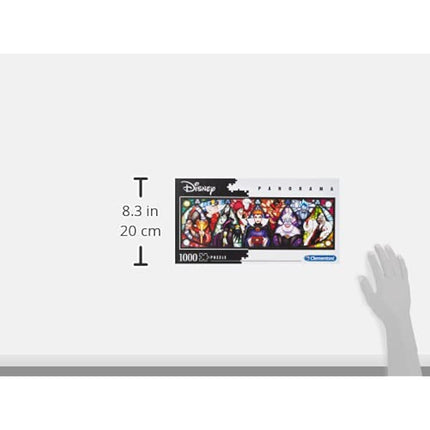 Clementoni - Disney Panorama Collection Villains - Jigsaw Puzzles 1000 Pieces Adults And Children, 10 Years Old And Up, Made In Italy, 39516,40 X 21 X 6