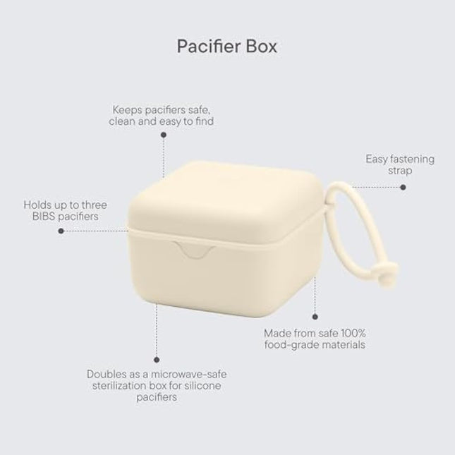 BIBS Pacifier Box with Strap. Soother Holder and Steriliser case. 100% BPA Free Food-Grade Material. Made in Denmark. Petrol