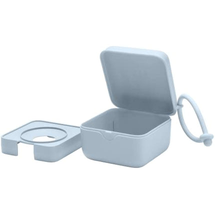 BIBS Pacifier box with elastic. Sterilizer box for pacifier. 100% BPA-free material. Baby Blue