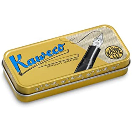 Kaweco ART SPORT Fountain Pen Mineral White I Exclusive Acrylic Reservoir Pen for Ink Cartridges With Steel Nib 12.5 cm I Including Metal Box I Nib: F (Fine)