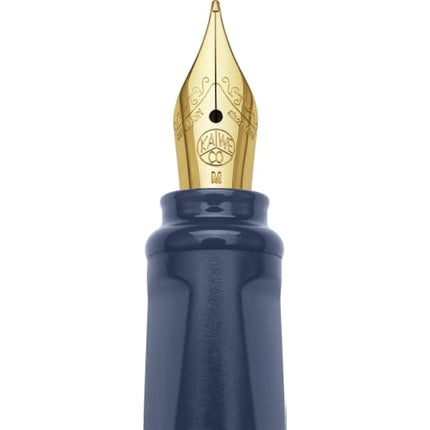 Moleskine x Kaweco Fountain Pen in ABS plastic with Gold-Plated Size M Nib and Refillable Ballpen for Writers, Note-Takers, Refill 1.0mm with Blue Ink and 6 Blue Ink Cartridges included, Color Blue