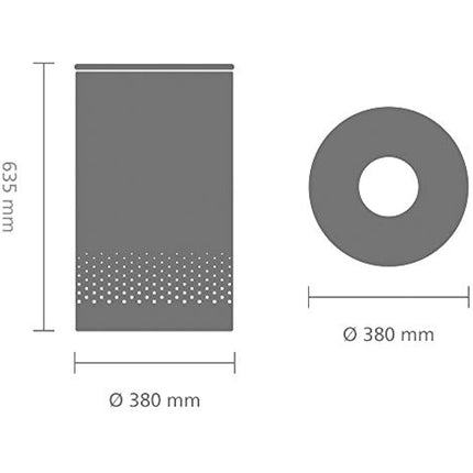 Brabantia - Laundry Bin - Handsfree Plastic Lid - Portable Laundry Bag Inside - Quick-drop Opening - Basket with Ventilation Holes - Non-Scratching Bottom - Corrosion Resistant - White - 60L