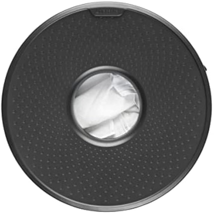 Brabantia - Laundry Bin - Handsfree Plastic Lid - Portable Laundry Bag Inside - Quick-drop Opening - Basket with Ventilation Holes - Non-Scratching Bottom - Corrosion Resistant - White - 60L