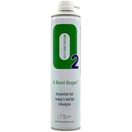Hi Boost Pure Oxygen in a Can 20L (2 x 10L) with Tubing and Mask Portable - Great for Sport, Work, Health, Party, Healthy Looking Skin - Increased Concentration and Energy - Made in The UK