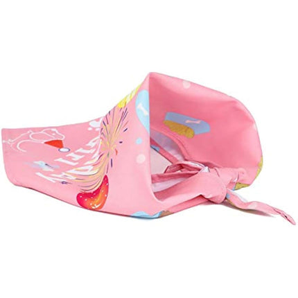 BIPY Dog 1st Birthday Hat Bandanas Set for Girls Small Medium Pets Pink Headdress Costumes Grooming Supplies for Party Celebration Decoration