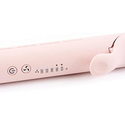 L'ANGE HAIR Le Duo 360° Airflow Styler - 2-in-1 Curling Wand & Titanium Flat Iron Hair Straightener - Professional Hair Styler - Hair Curler with Cooling Air Vents - Adjustable Temp.