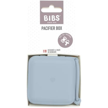 BIBS Pacifier box with elastic. Sterilizer box for pacifier. 100% BPA-free material. Baby Blue
