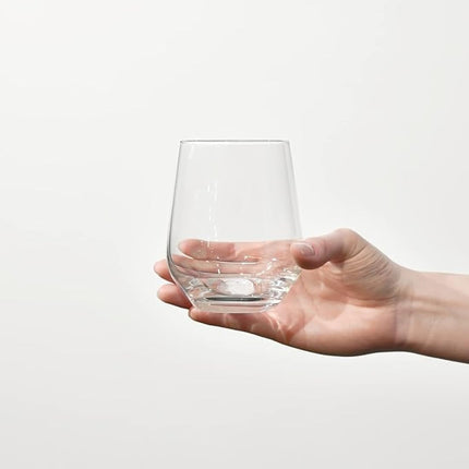 Krosno Water Drinking Glasses Tumbler Set Trend for Home | Set of 6 | 400 ML | Splendour Collection | Whiskey Glasses Glass Cups Juice Scotch | Cocktail Set, Home & Bar Gift | Durable Set Glass Cup