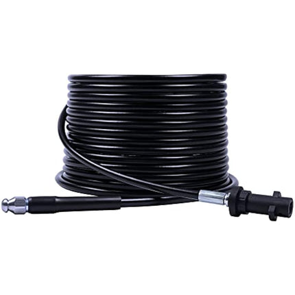 Stone Banks 15 m Pipe and Drain Cleaning Kit for Kärcher, Pressure Washer Drain Hose for Karcher K2 K3 K4 K5 K6 K7 Pressure Washer with Jet Nozzle 180Bar/60°C