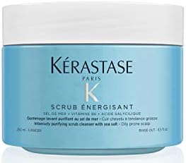 Kérastase Fusio Scrub, Nourishing and Energising Cleansing Treatment, For Oil-prone Hair and Scalp, With Sea Salt Minerals, Vitamin B6 and Salicylic Acid, Scrub Energisant, 250 ml