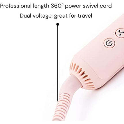 L'ANGE HAIR Le Duo 360° Airflow Styler - 2-in-1 Curling Wand & Titanium Flat Iron Hair Straightener - Professional Hair Styler - Hair Curler with Cooling Air Vents - Adjustable Temp.