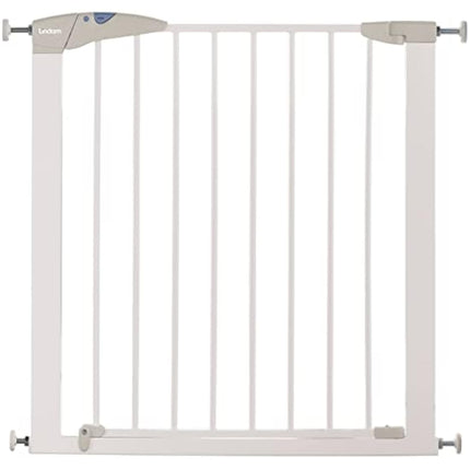 Munchkin Lindam Stair Gate | Sure Shut Axis Toddler & Baby Gate | Stair Gate Pressure Fit Baby or Dog Gate | Baby Safety Gate for Stairs & Doorways, Easy Install No-Screws Child Gate | 76-82cm| White