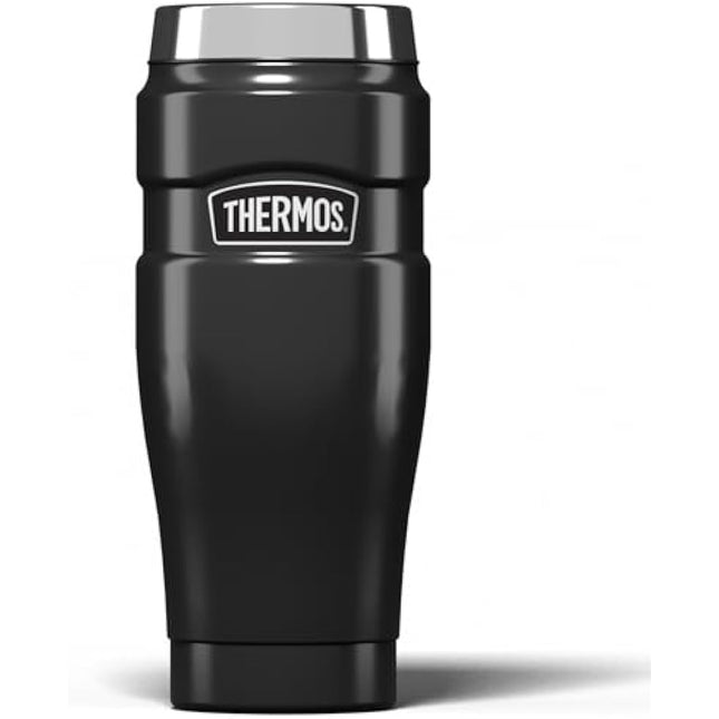 Thermos Stainless King Travel Tumbler & Multi- Purpose Flask- 470ml Insulated Hot & Cold Water Bottle for Daily Commute & Weekend Adventures - Sleek Design in Gun Metal, 5-Year Durability