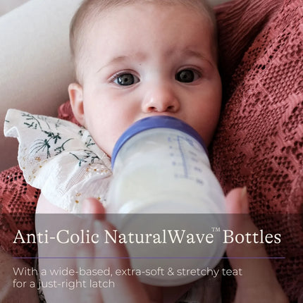 Lansinoh Feeding Bottles with NaturalWave Teats 160ml Pack of 2