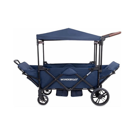 Wonderfold X2R Push & Pull Quad Stroller Wagon - Sapphire Navy