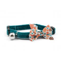 Ancol Collar Cat Vintinge Teal Bow 20-30 cm