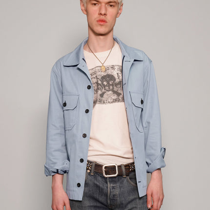 Cotton Workshirt in Baby Blue