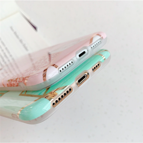 Marble Effect Soft TPU Coral Case - For iPhone 11 Pro