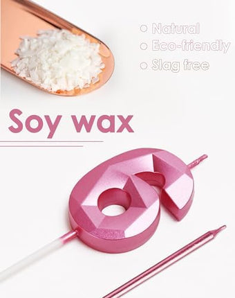 Girls Pink 70th Birthday Candles Set, Number 70 Candle with Girls Pink Long Candles, Birthday Candles for Cake, Birthday Candle, Cake Candles Cake Topper Decorations for Women Birthday Party Wedding