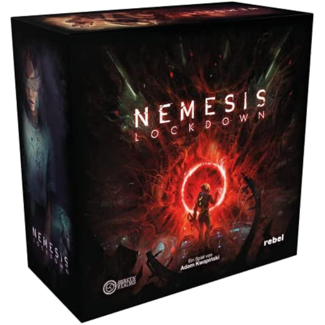 Awaken Realms Asmodee Nemesis: Lockdown, Dungeon Crawler Expert Game, 1-5 Players, From 14+ years, 60-180 Minutes, Language: German