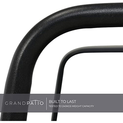 Grand patio Conversation Sets 4 Pieces, Garden Table and Chairs, mesh sling Material, Waterproof, Breathable, Garden Furniture Sets for Outdoor, Backyard, Poolside (Brown)