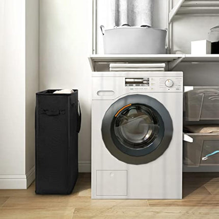 Chrislley Slim Laundry Basket Small Foldable Laundry Hamper Collapsible Washing basket Laundry Bin with Handle