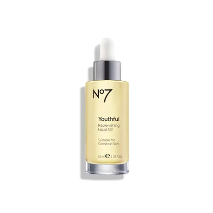 Boots No7 Youthful Replenishing Facial Oil 30ml-FOR ALL SKIN TYPES-GIVES MORE RADIANT LOOKING SKIN IN 4 WEEKS