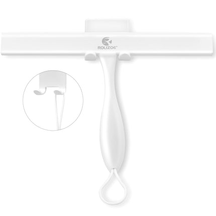 ROLIZOE Shower Squeegee for Shower Doors, 27.9CM Width Anti-Rust Silicone Shower Squeegees with Ergonomics Thick Handle, Window Squeegee Car Squeegee
