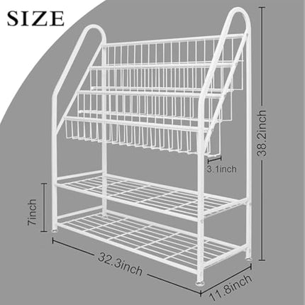 Children Kids Bookshelf, Kids Bookcase Shelves, Children's Bookcases, Kids Book Rack, Book and Toy Storage Organizer Display Stands Shelf for Bedroom, Playroom, Perfect Height for Children (White)