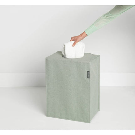 Brabantia - Laundry Bag Rectangular - Foldable Top - Quick-drop Opening - Space Efficient - Easy to Unload - Large Opening for Dirty Clothes - Green -