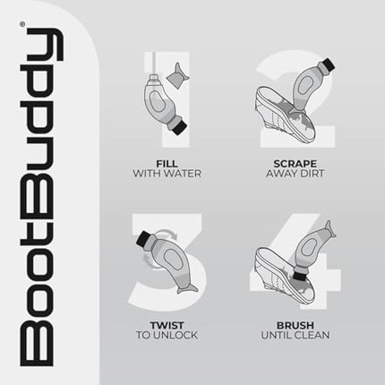 BootBuddy Shoe & Boot Cleaner Brush – Footwear Cleaning Kit for Hiking Boots, Golf Shoes, Football Boots, Running Shoes & Wellies – Cleans Mud, Dirt & Stains in Minutes – As Seen on Dragons’ Den