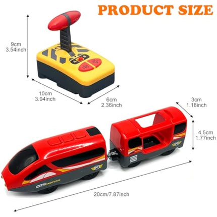 OBEST Land Train Toy, Battery Operated Action Train (Magnetic Connection) Compatible with Brio Fits Thomas Fits, Battery Operated Locomotive Train for Wooden Track - Toys for Toddlers