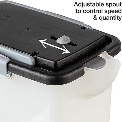 PetFusion Portable Dog & Cat Food Container - Heavy Duty Food Bin With Wheels, 10kg Storage (42 x 30 x 48cm)