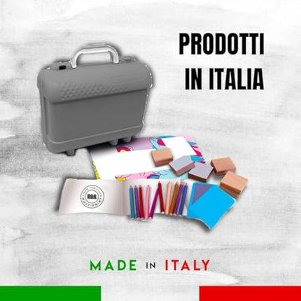 Multiprint Travel Set Paw Patrol Boy, Made in Italy, Coloring Book, with Puzzles and Pencils, Stamps for Children, in Wood and Natural Rubber, Non-toxic Washable Ink, Gift Idea, 42903