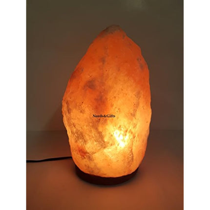 Needs&Gifts 2-3 KG Prime Quality 100% Original Himalayan Crystal Rock Salt Lamp Natural from Foothills of The Himalayas Beautifully Hand Craft Comes with Complete Electric Fitting Guaranteed