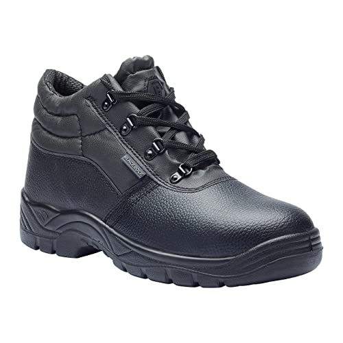 Blackrock Chukka Work Boots, Safety Boots, Safety Shoes, Steel Toe Cap, Mens Womens Ladies, Work Shoes, Black, Gardening, Lightweight, Leather, Wide Fit, Non Slip, On Site - Size 3