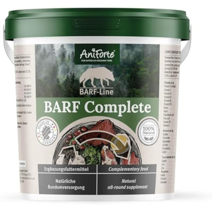 AniForte BARF Complete 1kg for Dogs - 100% Natural Barf Supplement with Minerals, Vitamins & Herbs - Premium Quality, Rich in Calcium & Ideal as Daily All-Round Care for Raw Food Diets