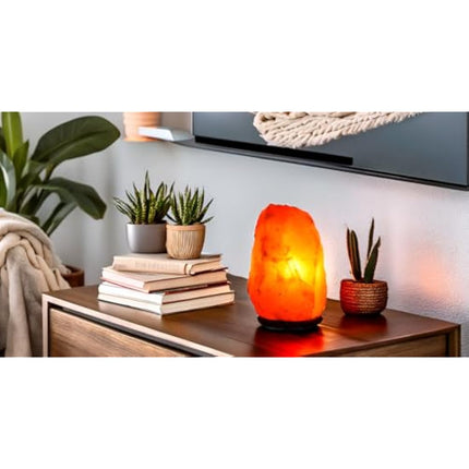 Needs&Gifts 2-3 KG Prime Quality 100% Original Himalayan Crystal Rock Salt Lamp Natural from Foothills of The Himalayas Beautifully Hand Craft Comes with Complete Electric Fitting Guaranteed